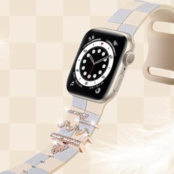 NEW Stylish Apple Watch Band with Rose Gold Charms